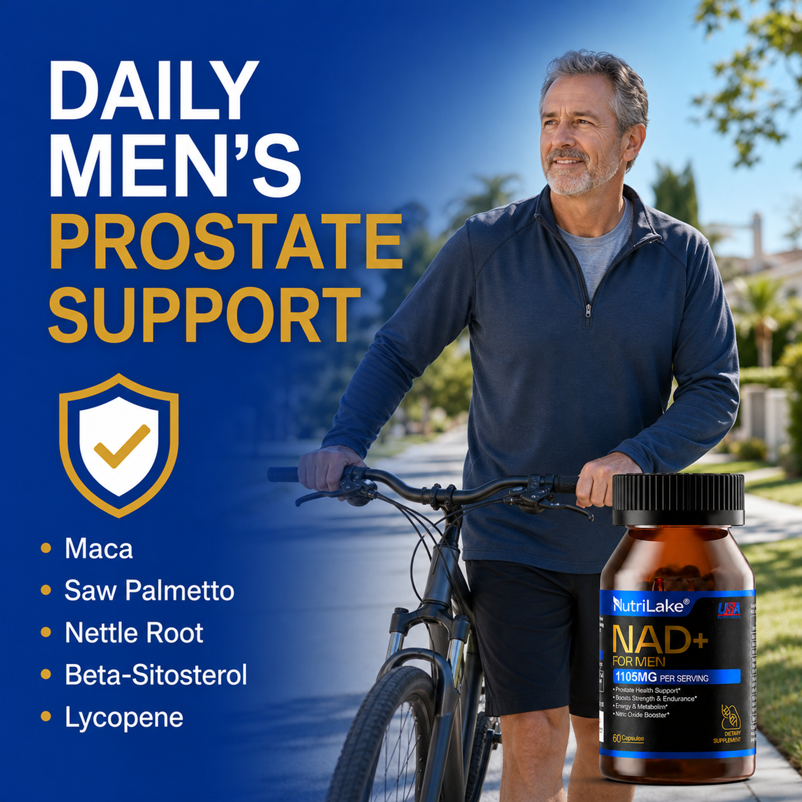 NutriLake® NAD+ FOR MEN | Advanced Recovery & Vitality Formula