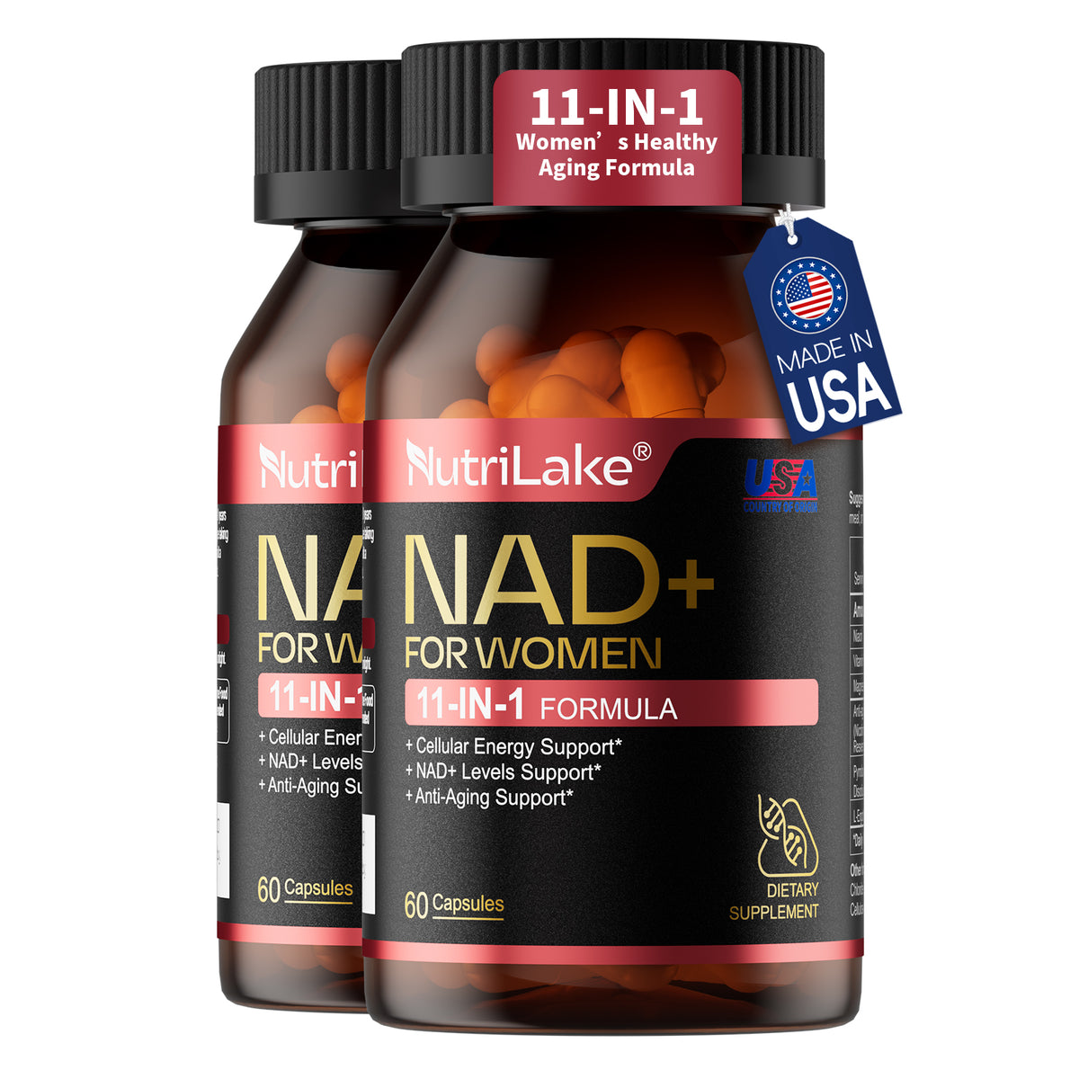 NutriLake® NAD+ FOR WOMEN: Cellular Renewal & Radiance Support