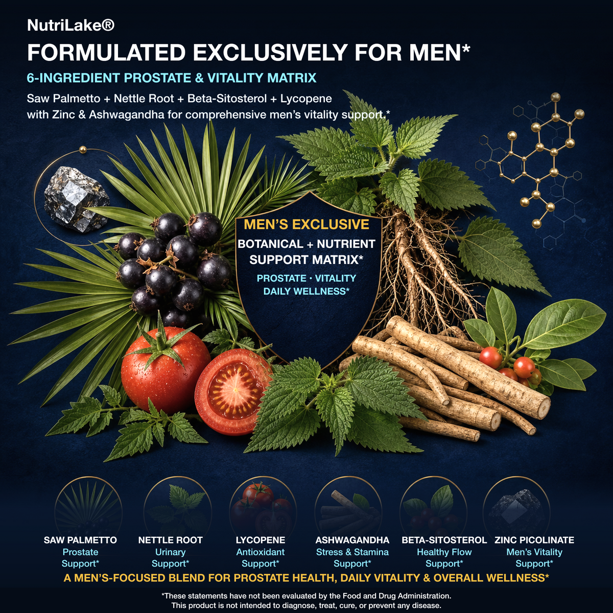 NutriLake® NAD+ FOR MEN | Advanced Recovery & Vitality Formula